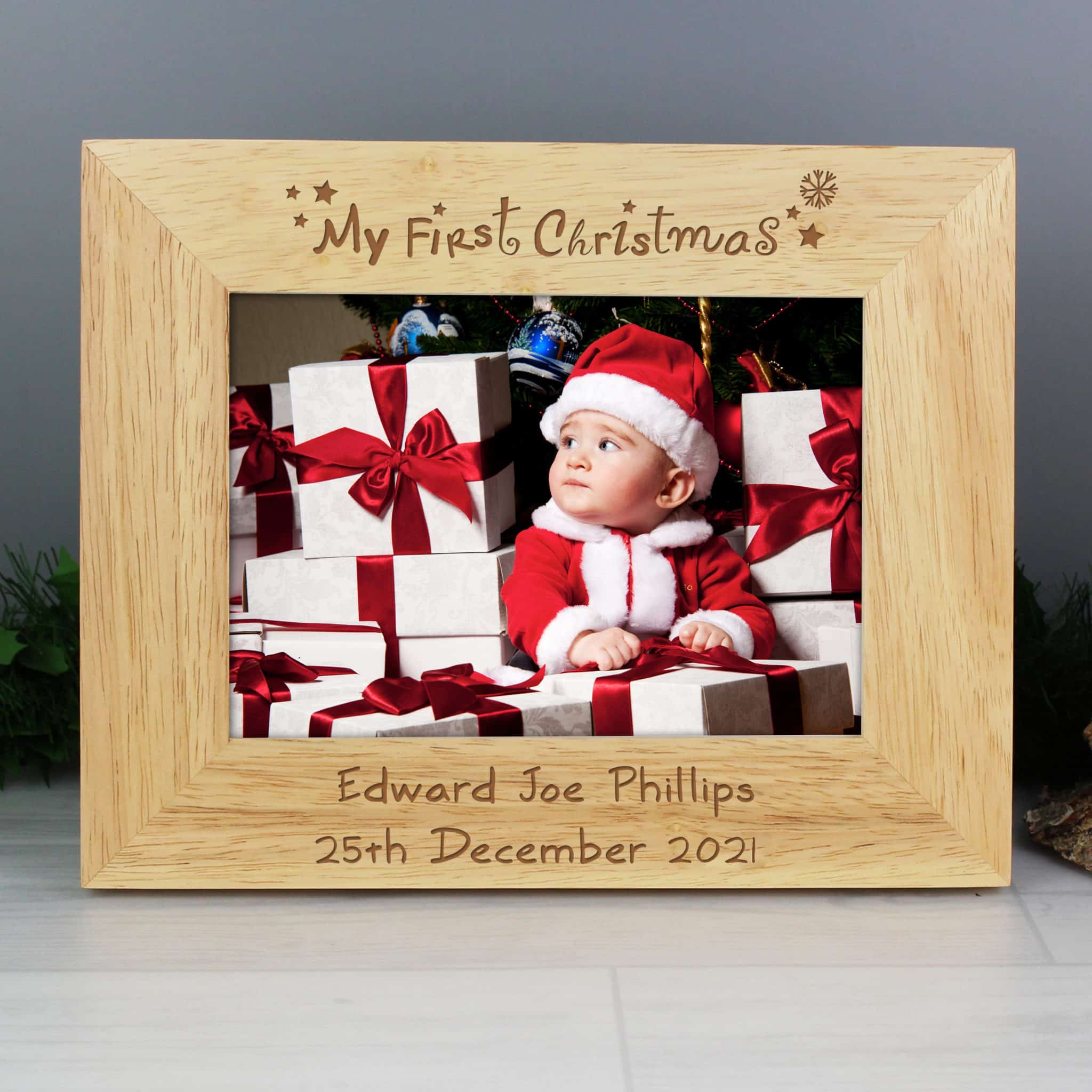 Personalised 1st Christmas frame