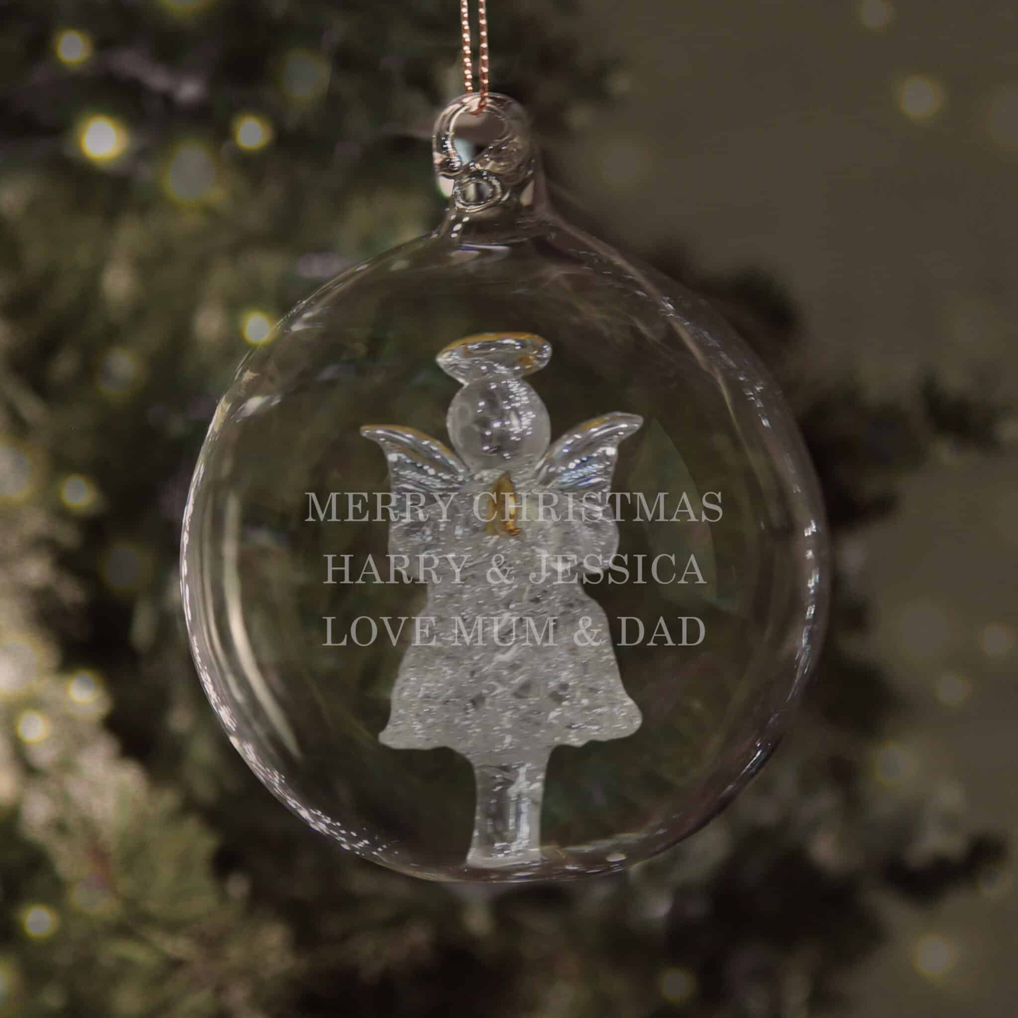 glass bauble angel