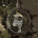 Reindeer glass Christmas bauble