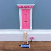Vintage rose fairy door